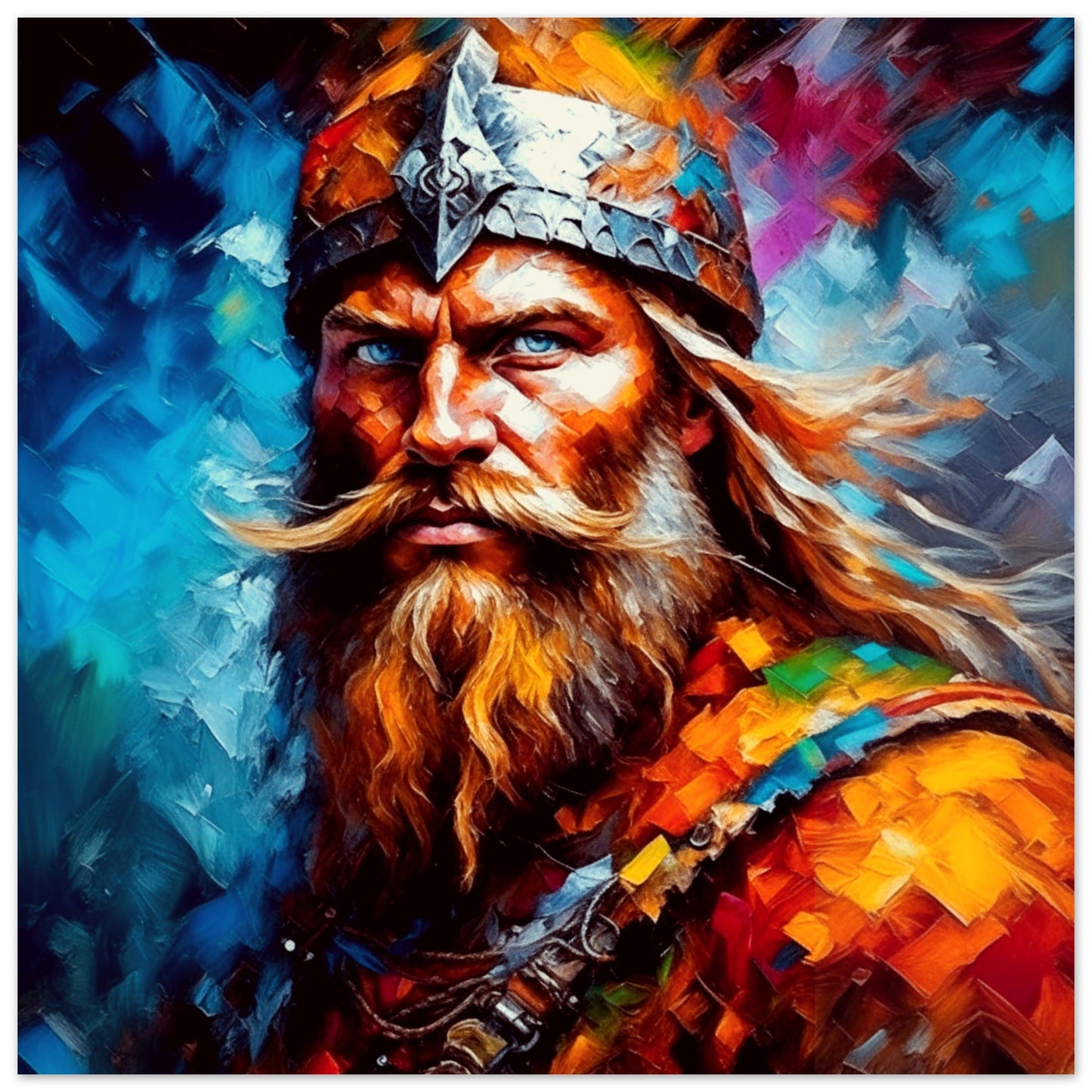 Viking Theme, Printed Wall Art, Chieftan, Foam Backing, Perfect Gift