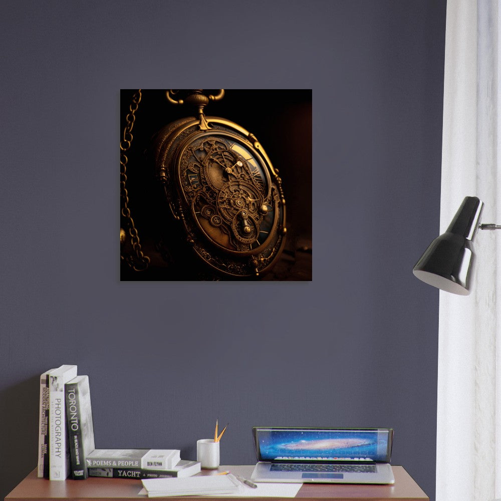 Steampunk Theme, Printed Wall Art, Pocket Watch, Foam Backing, Perfect Gift.