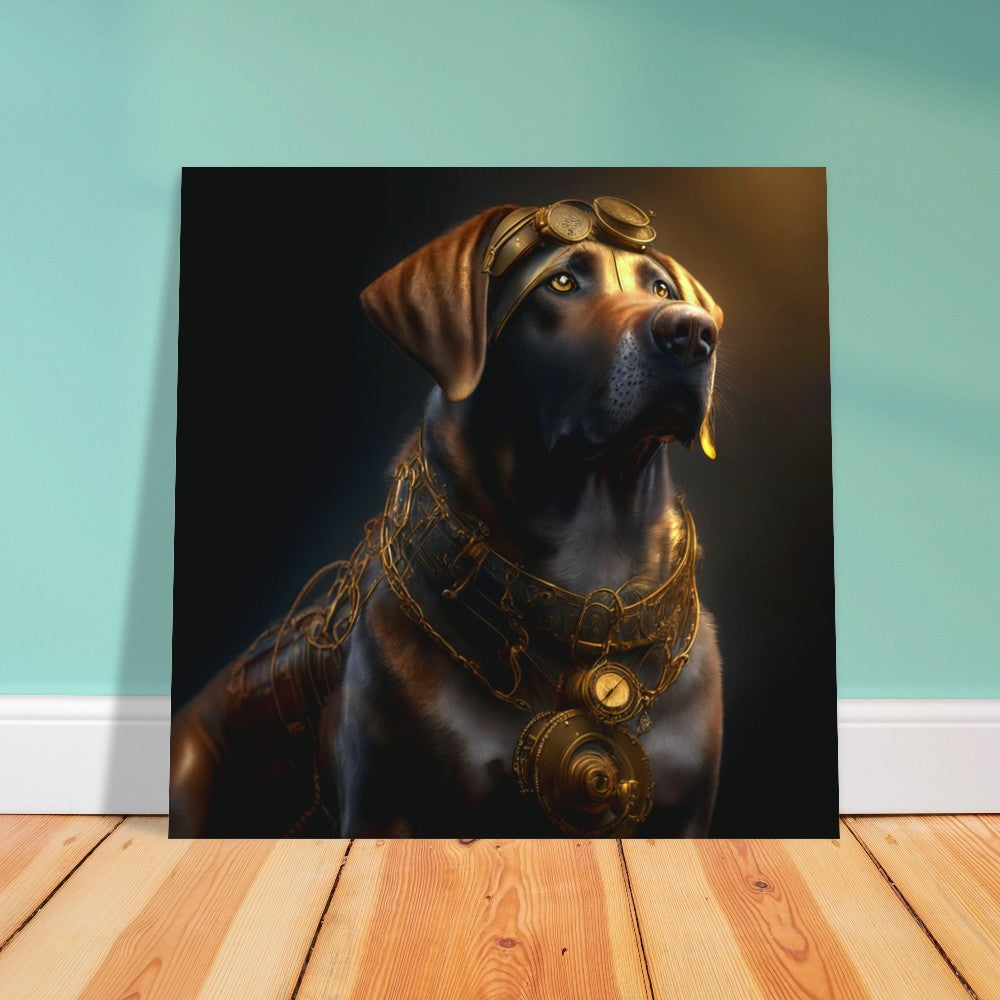 Steampunk Theme, Printed Wall Art, Labrador, Foam Backing, Perfect Gift.