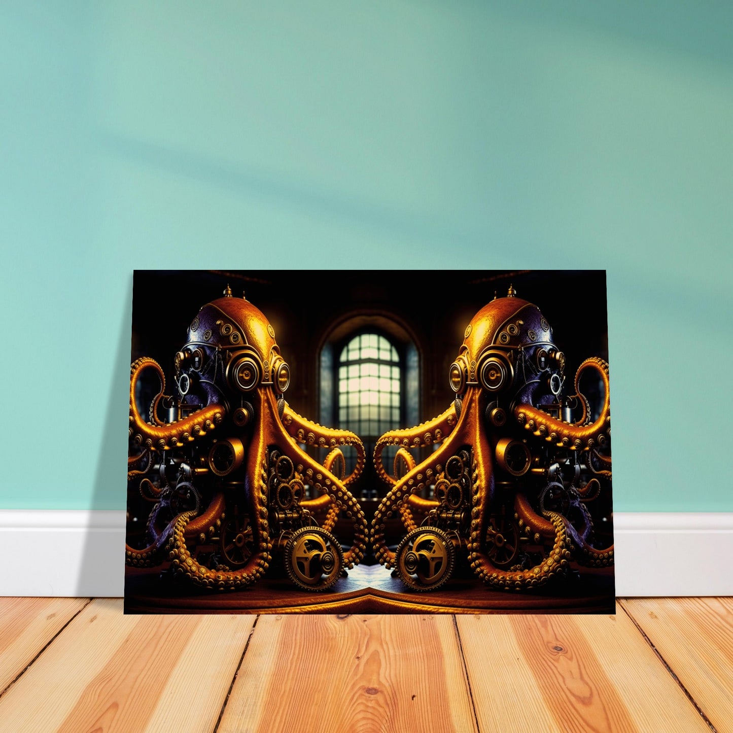 Aluminum Print - Limited Edition - Steampunk Octopus - 1000mm x 700mm - Only 100 will be made.