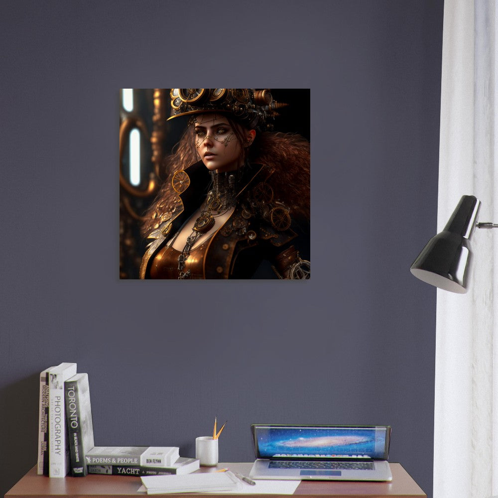 Steampunk Theme, Printed Wall Art, Rockchick, Foam Backing, Perfect Gift.