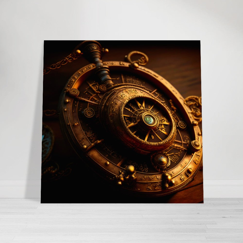 Steampunk Poster - Premium Semi-Glossy Paper Poster, Compass, Perfect Gift