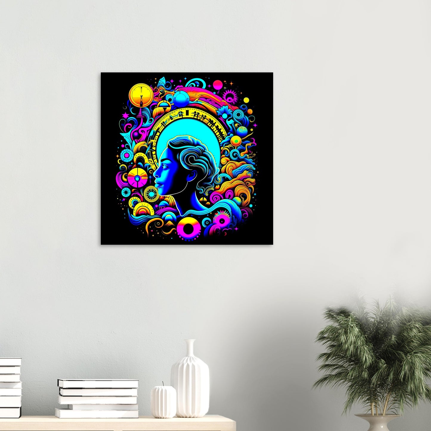 Psychedelic Theme, Printed Wall Art, Type E, Foam Backing, Perfect Gift.