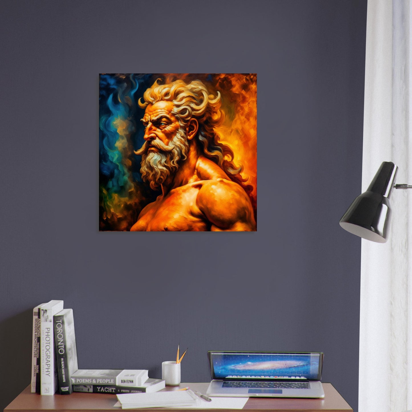 Classics Theme, Printed Wall Art, Hephaestus, Foam Backing, Perfect Gift