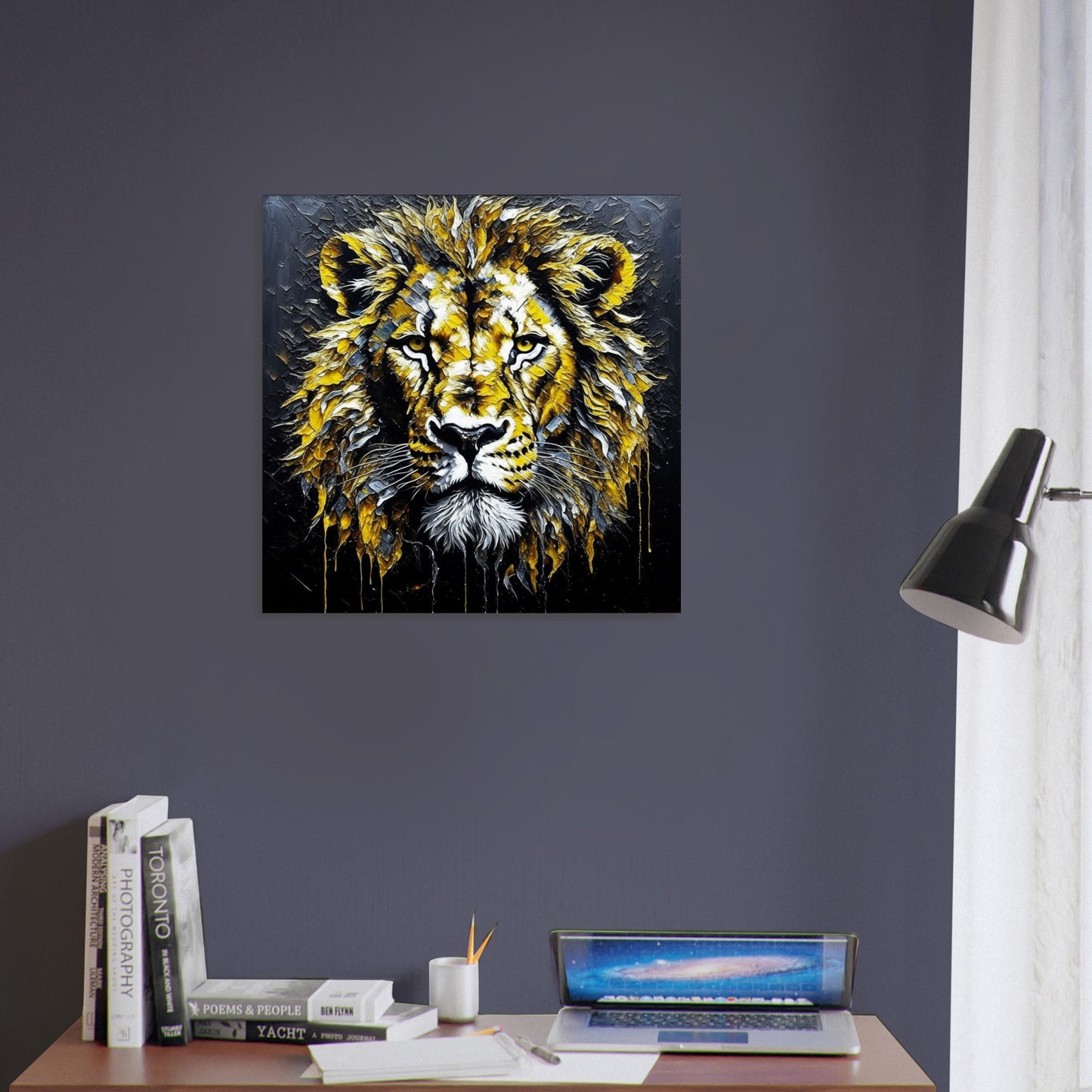 Nature Theme, Printed Wall Art, Lion, Foam Backing, Perfect Gift.