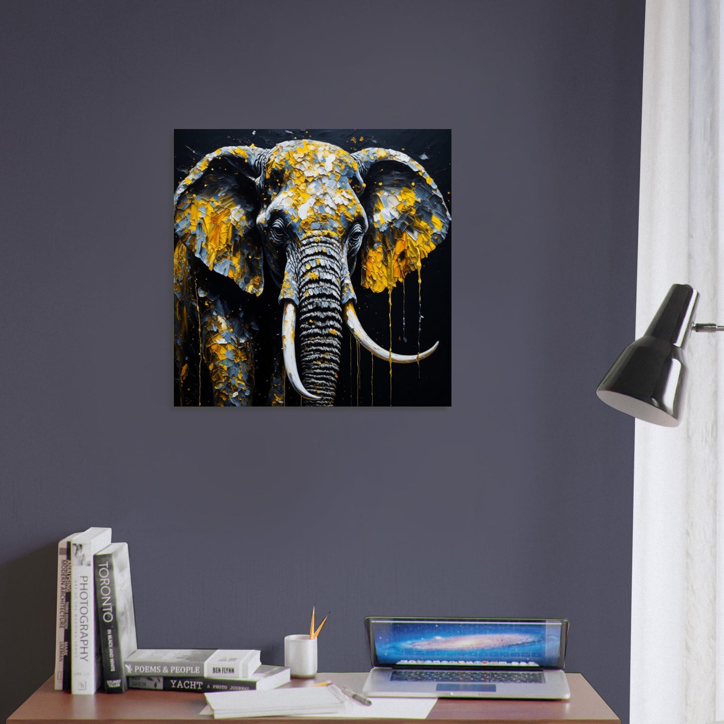 Nature Theme, Printed Wall Art, Elephant, Foam Backing, Perfect Gift.