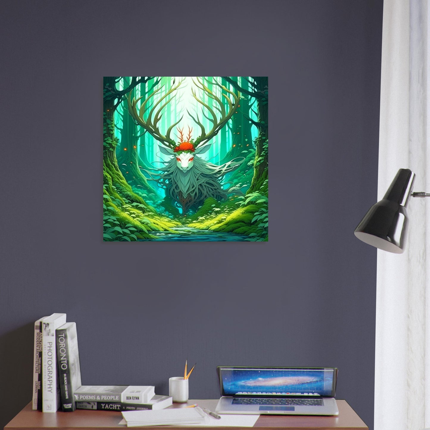 Anime Theme, Printed Wall Art, Forest Guardian, Foam Backing, Perfect Gift