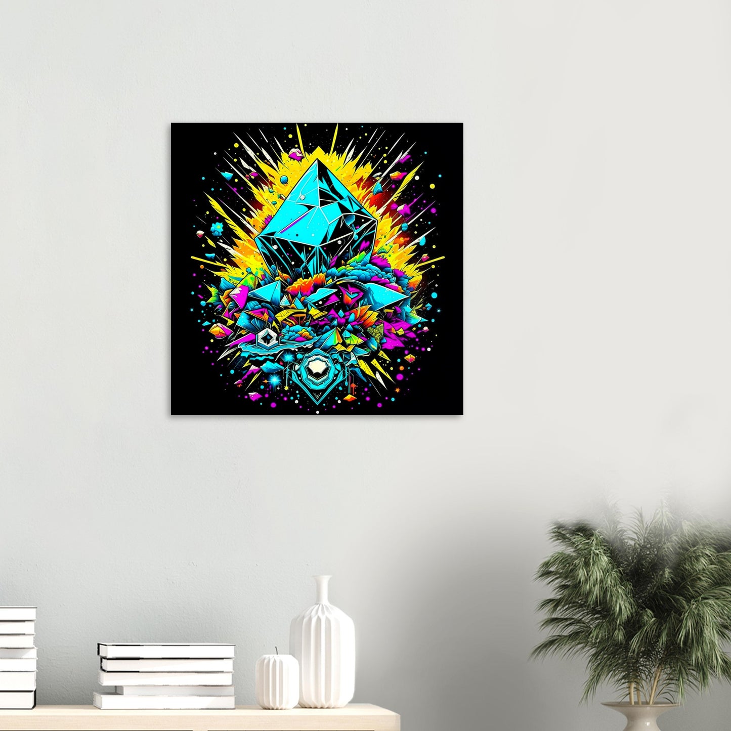 Psychedelic Theme, Printed Wall Art, Type B, Foam Backing, Perfect Gift.