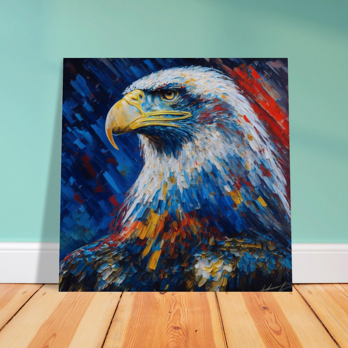 Nature Theme, Printed Wall Art, Bald Eagle, Foam Backing, Perfect Gift.