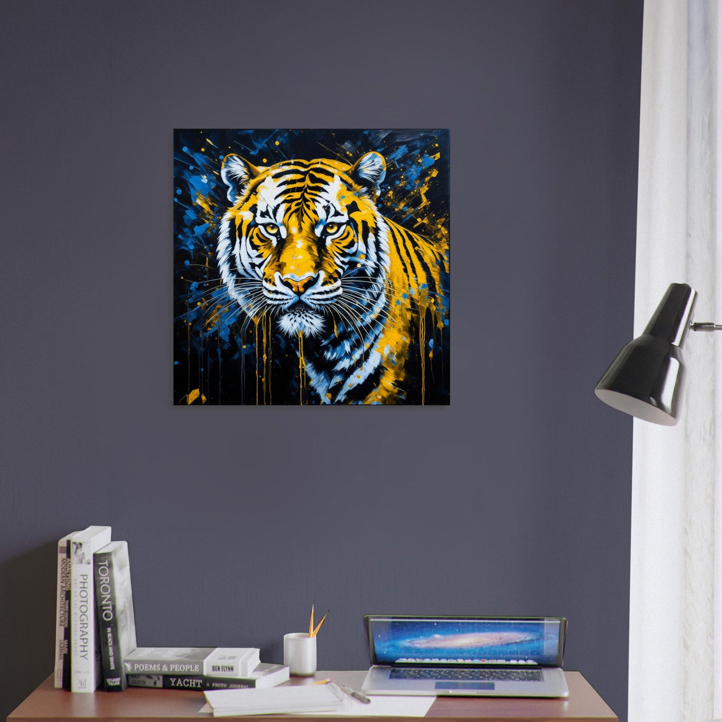 Nature Theme, Printed Wall Art, Tiger, Foam Backing, Perfect Gift.