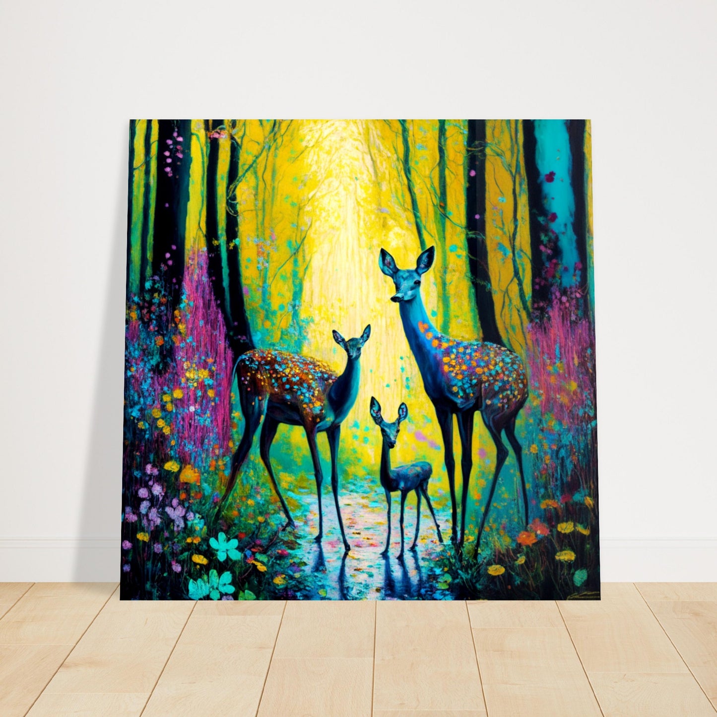 Nature Theme, Printed Wall Art, Woodland Deer, Foam Backing, Perfect Gift.