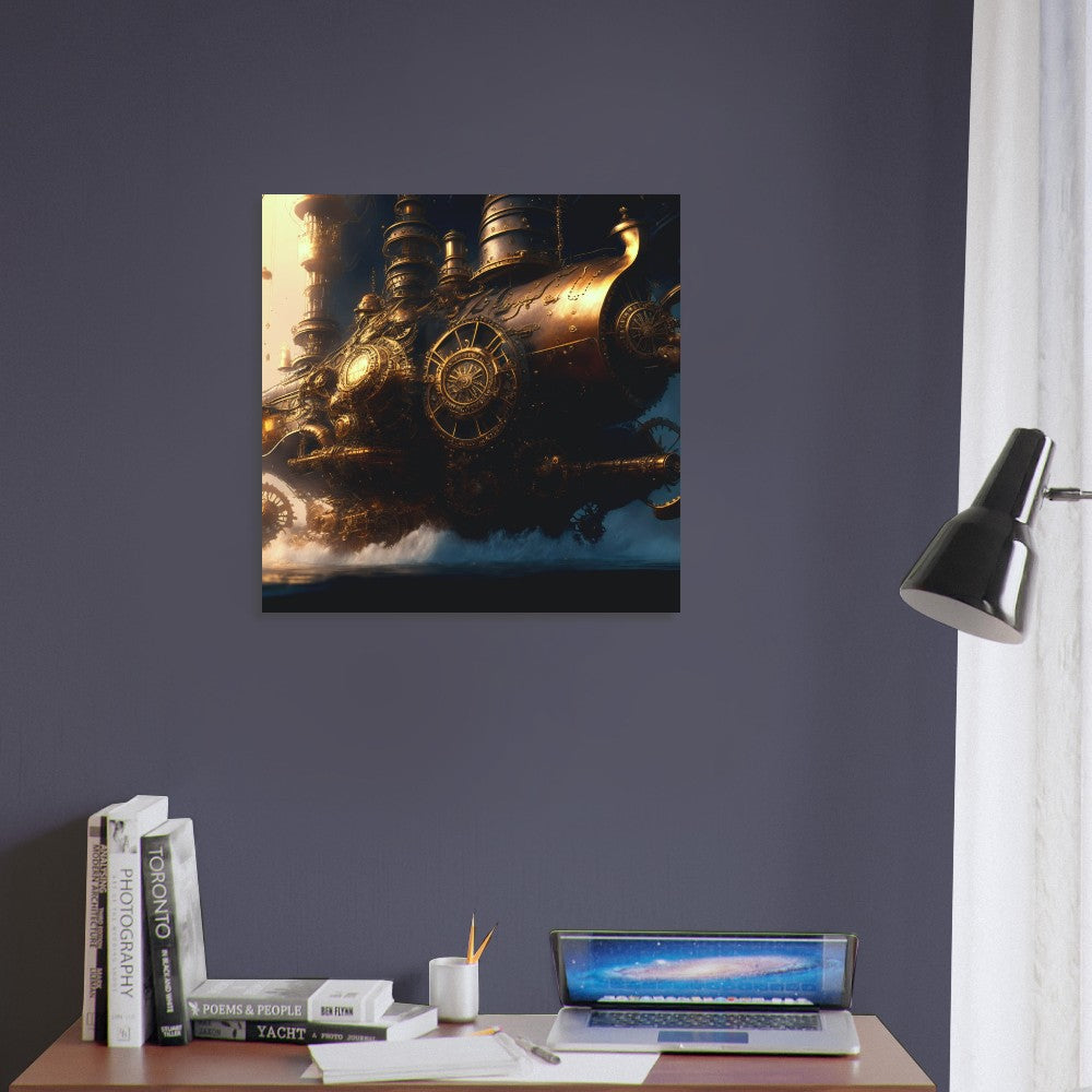 Steampunk Theme, Printed Wall Art, Vimana Trading Vessel, Foam Backing, Perfect Gift.