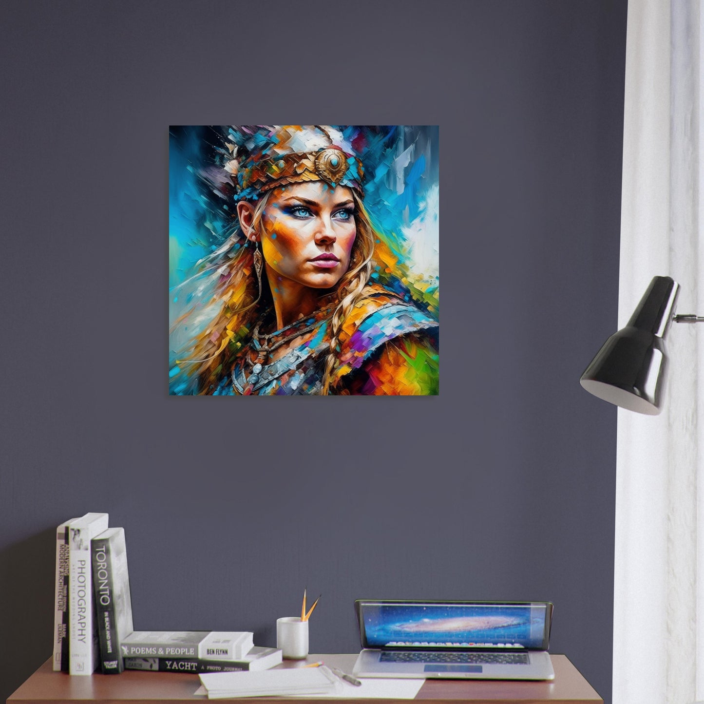 Viking Theme, Printed Wall Art, Shieldmaiden, Foam Backing, Perfect Gift