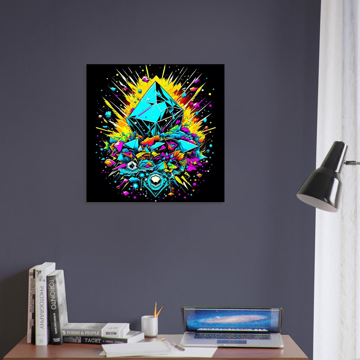 Psychedelic Theme, Printed Wall Art, Type B, Foam Backing, Perfect Gift.