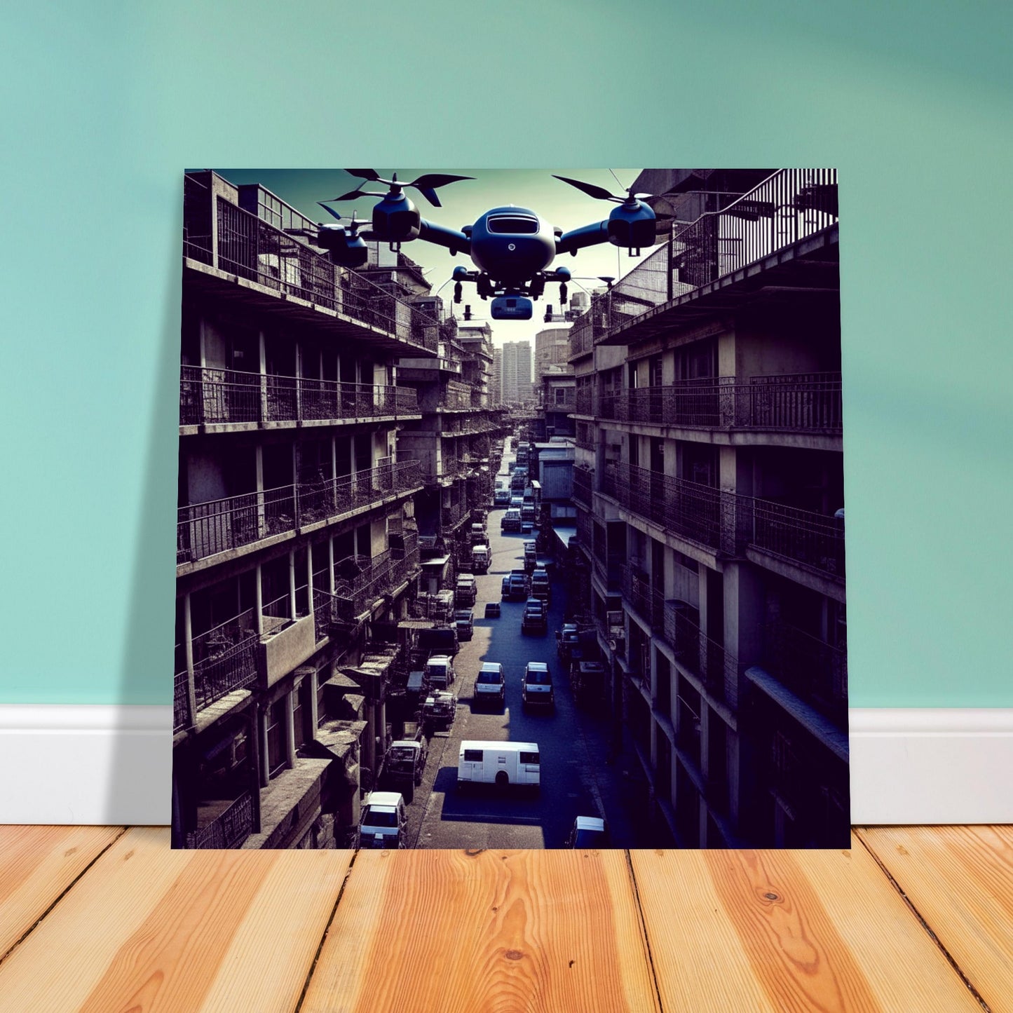 Urban Theme - Printed Wall Art - Urban Dystopia - Foam Backing - Perfect Gift