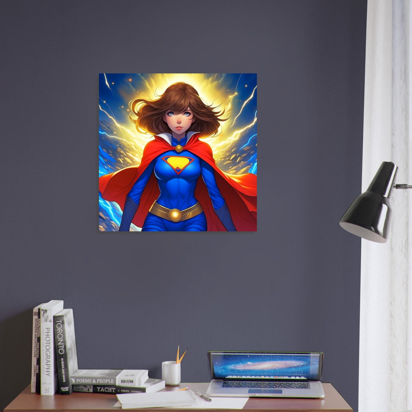 Anime Theme, Printed Wall Art, The Heroine, Foam Backing, Perfect Gift