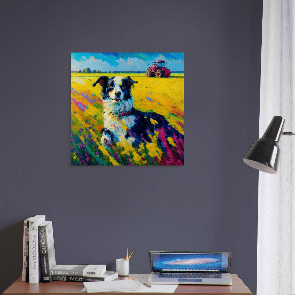 Pet Theme, Printed Wall Art, Collie Dog, Foam Backing, Perfect Gift.