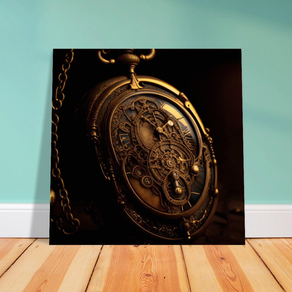 Steampunk Theme, Printed Wall Art, Pocket Watch, Foam Backing, Perfect Gift.