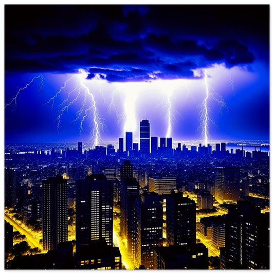 Urban Theme - Printed Wall Art - Urban Storm - Foam Backing - Perfect Gift