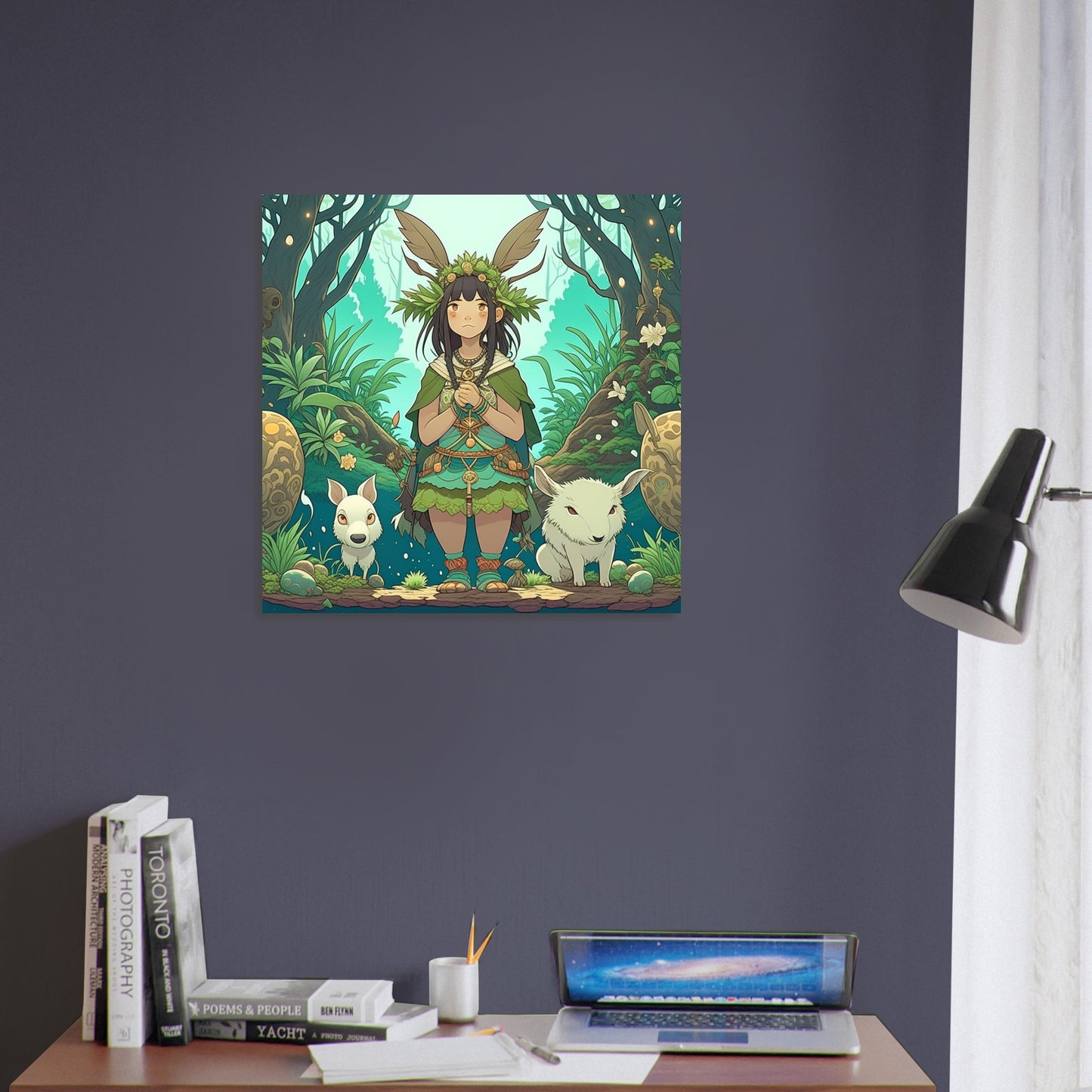 Anime Theme, Printed Wall Art, Forest Protector, Foam Backing, Perfect Gift