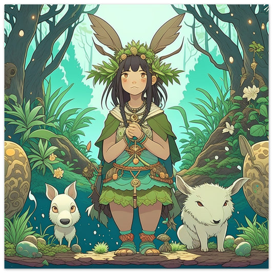 Anime Theme, Printed Wall Art, Forest Protector, Foam Backing, Perfect Gift