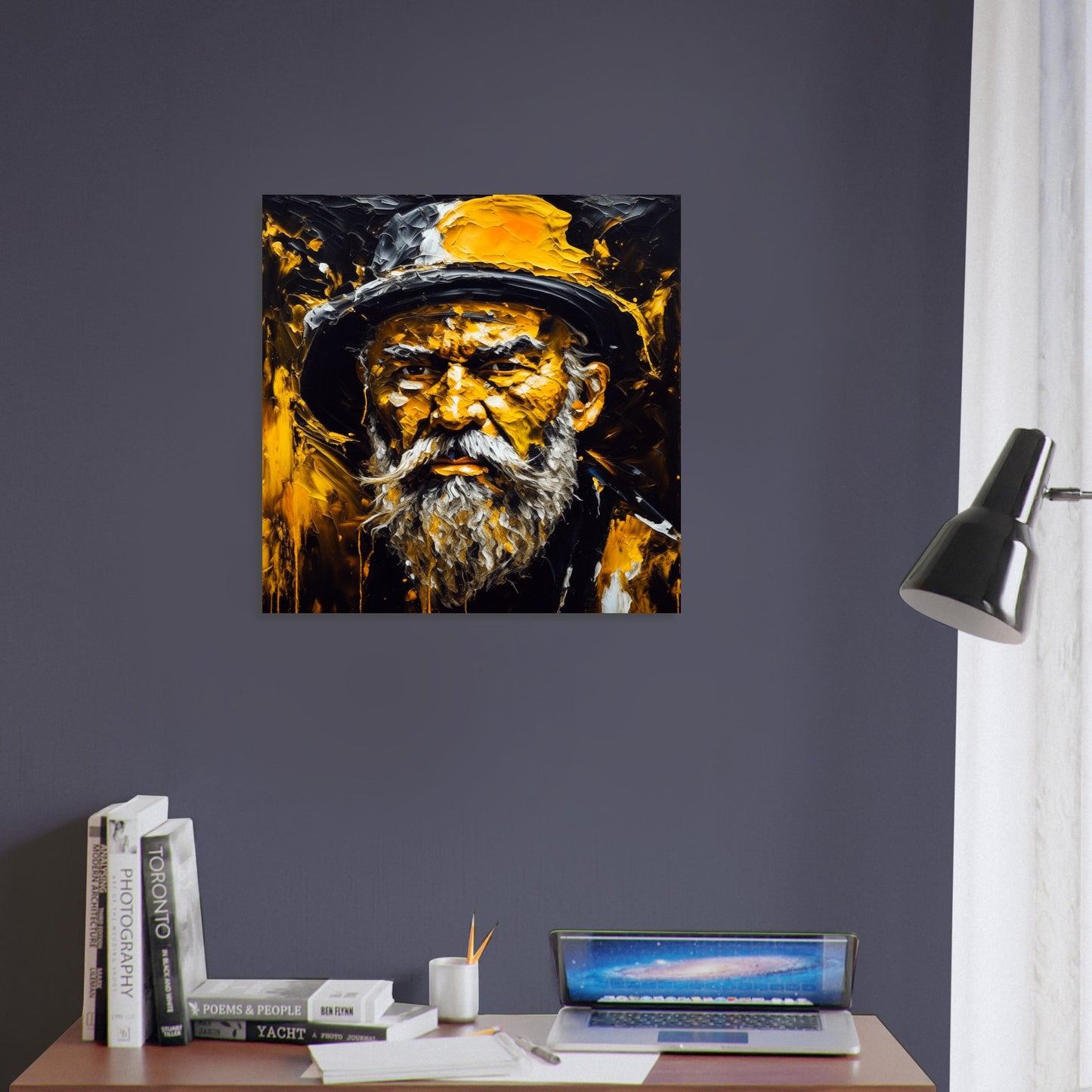 Male Portrait Theme, Printed Wall Art, Expressions A, Foam Backing, Perfect Gift.