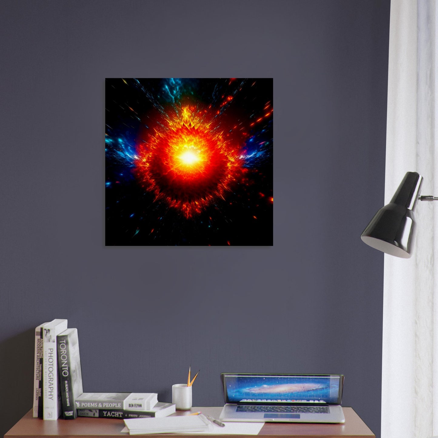 Space Theme - Printed Wall Art - Supernova Burst - Foam Backing - Perfect Gift