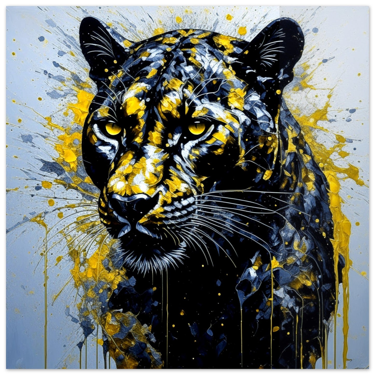 Nature Theme, Printed Wall Art, Panther, Foam Backing, Perfect Gift.