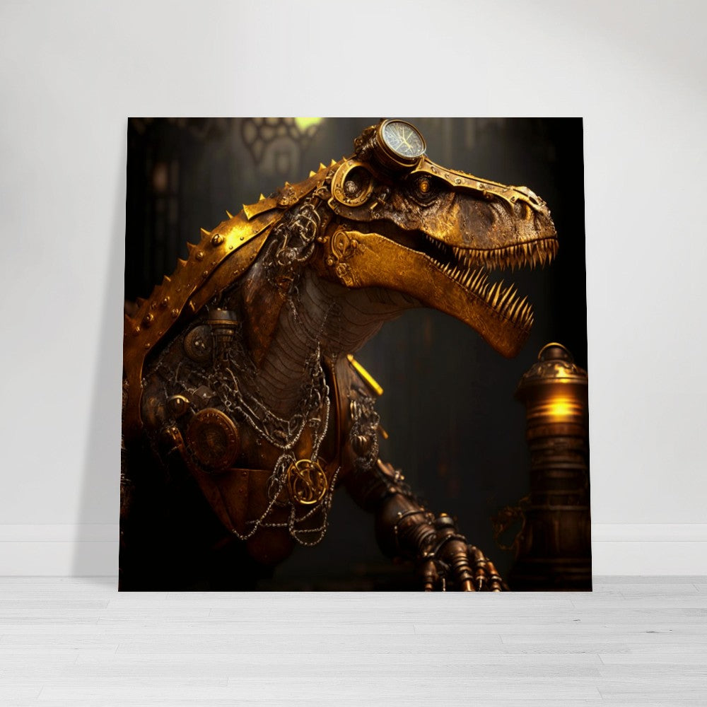 Steampunk Poster - Premium Semi-Glossy Paper Poster, T-Rex, Perfect Gift