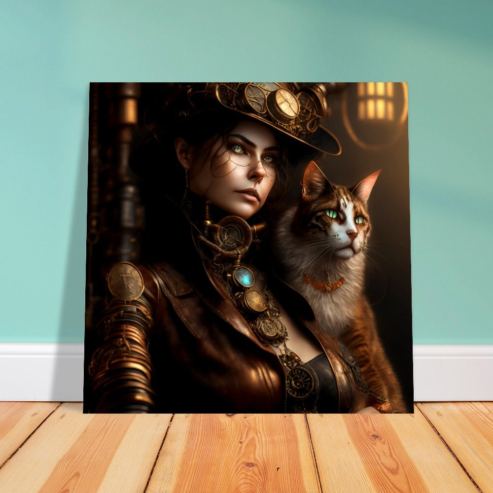 Foam Print - Steampunk Theme, Female & Cat