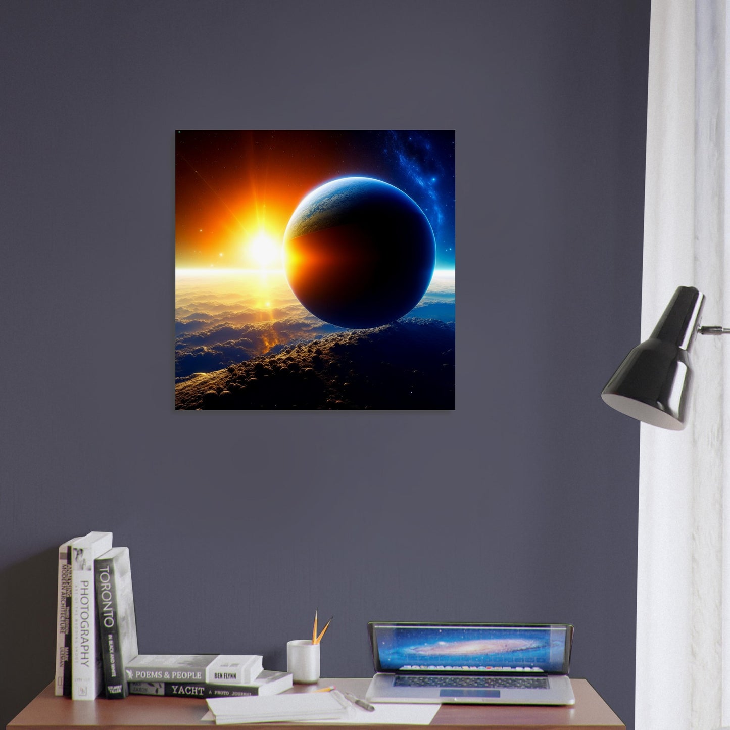 Space Theme - Printed Wall Art - Exoplanet Transit - Foam Backing - Perfect Gift