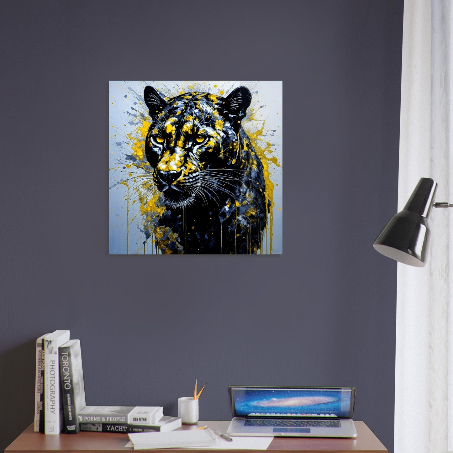 Nature Theme, Printed Wall Art, Panther, Foam Backing, Perfect Gift.