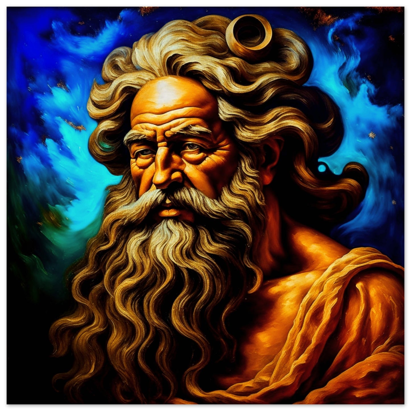 Classics Theme, Printed Wall Art, Zeus, Foam Backing, Perfect Gift