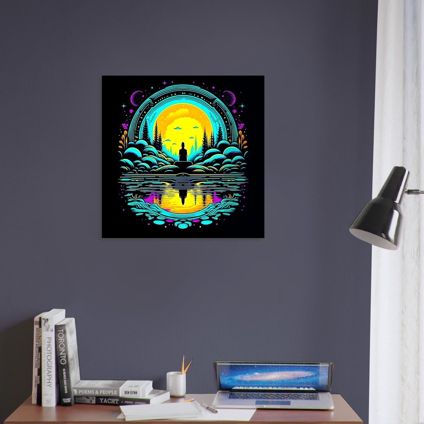 Psychedelic Theme, Printed Wall Art, Type C, Foam Backing, Perfect Gift.