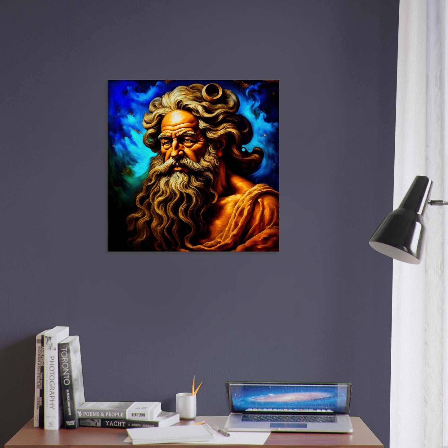 Classics Theme, Printed Wall Art, Zeus, Foam Backing, Perfect Gift