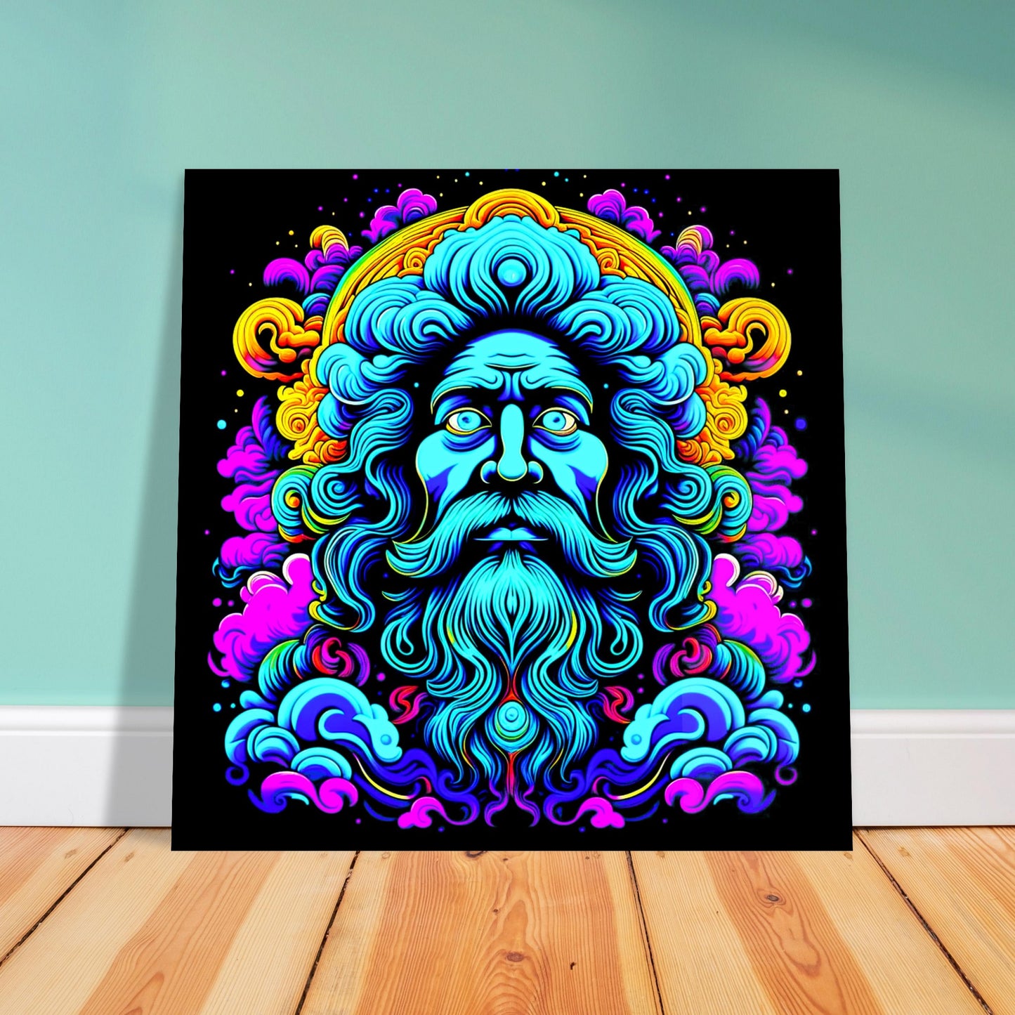 Psychedelic Theme, Printed Wall Art, Type I, Foam Backing, Perfect Gift.